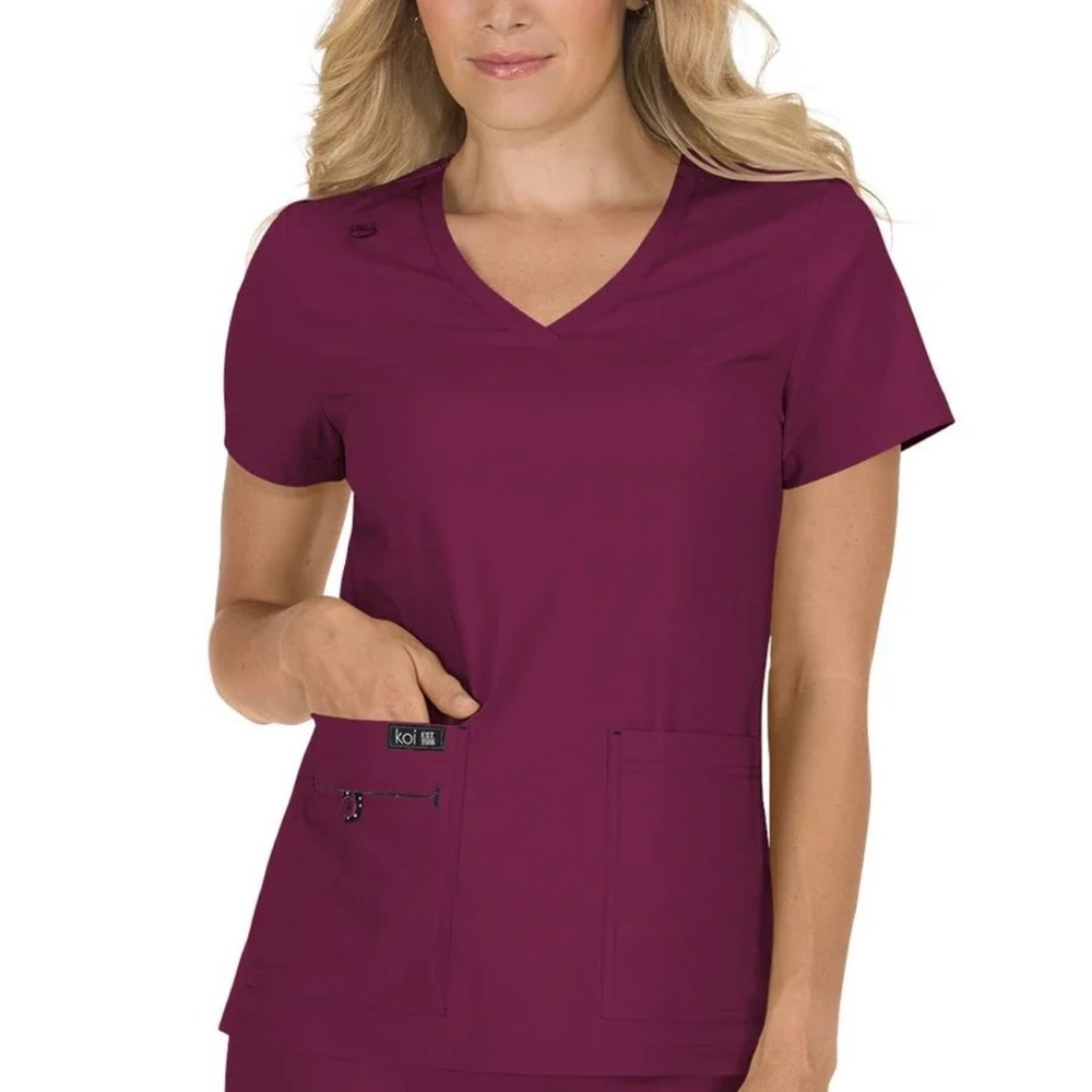 Koi Basics Scrub Top (Wine color)